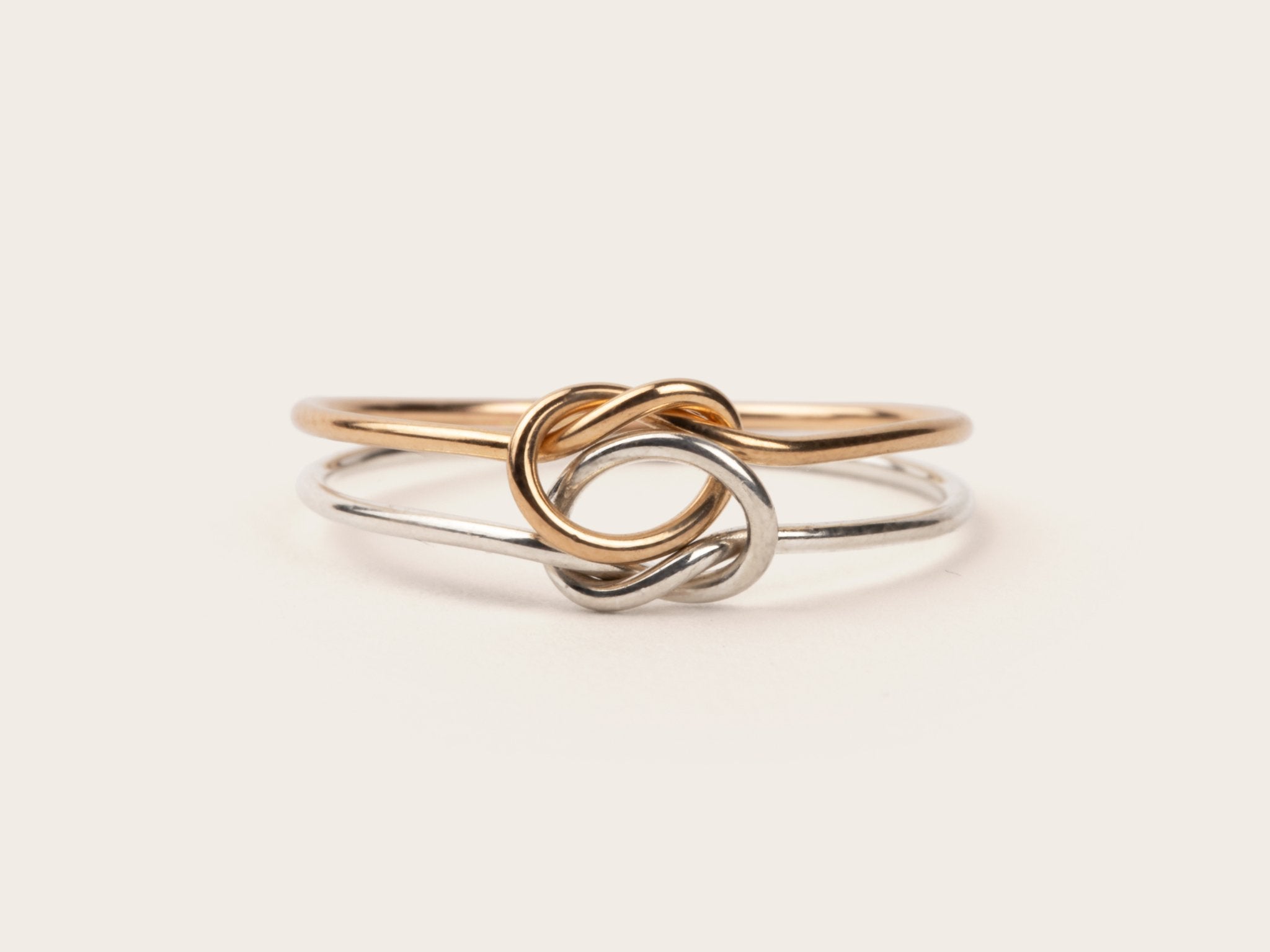 Gold double deals knot ring