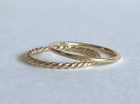 Ring Stack: Twist & Thin Smooth